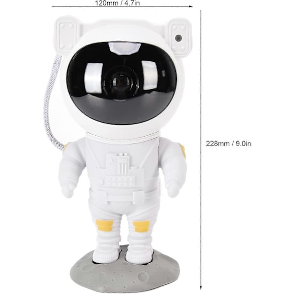 2025 Egnet Astronaut LED Stjerneprojektor, 3D Stjerneprojektor Lys LED Atmosfærisk Nattlys Astronaut Projektor med Innendørs Soveromsdekor