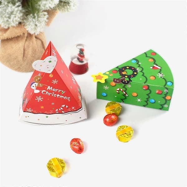 Julgransform Godisask DIY Kex Snacks Bakförpackning Barnpresent Grön