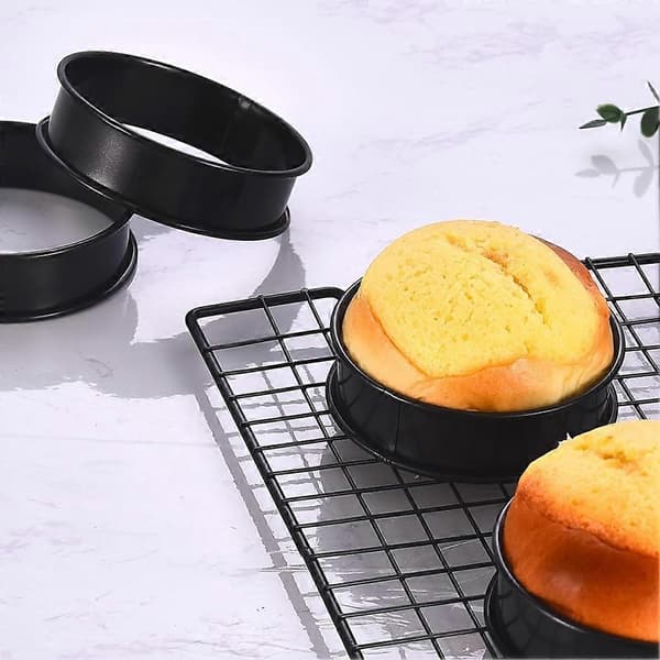 16 stk. Engelske Muffin Ringe Crumpet Ringe NONSTICK - Rustfrit Stål Dobbeltvalsede Tærteringe Runde