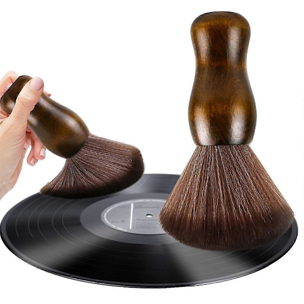 Rengøringsbørste Drejeskive Vinylplader Rengøringsmiddel, Støv Rengøring Plade Børste til LP CD /Tastatur/Comp