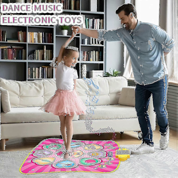 Dansemåtte Legetøj til 3-10 Årige Piger, 5 Spiltilstande Inklusive 8 Udfordringsniveauer, Indbygget Musik, Justerbar Lydstyrke Danseplade [hy]