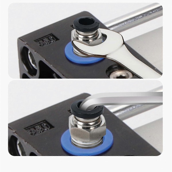5 stk. lige pneumatiske push-to-quick-connect fittings, 12 mm rør OD x 1/8\" hangevindingskonnektor pneumatiske fittings
