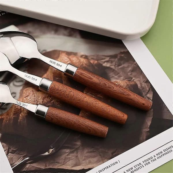 Bestickset med träimitation Western Bestick Kniv