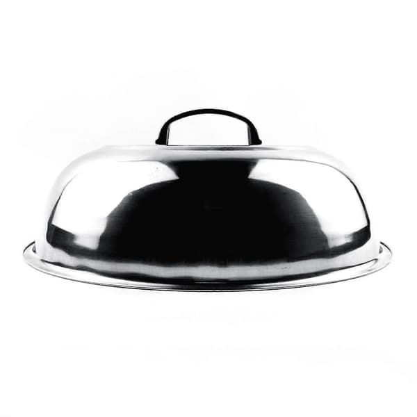 Kastrulllock Hushåll Rostfritt Stål Stek Ångkokning Matlagning Lock Multifunktionell Cirkel 34cm