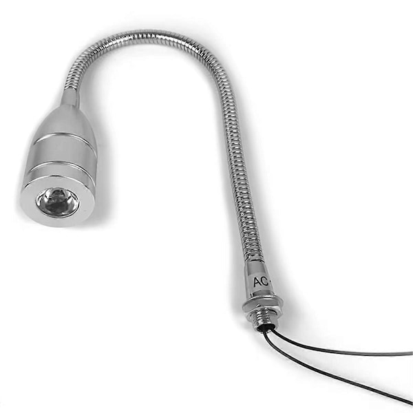 3WAC 12V 24V LED Verktøylampe Fleksibel 30cm LED Verksted Arbeidslys Sølv for CNC Maskin Reparasjon Sveising