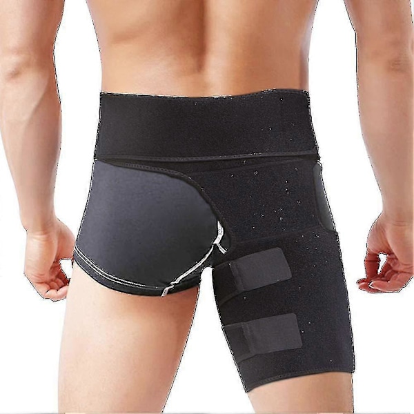 Hoftebrakett Lyskestøtte Isjiaslindring Wrap Lår Hamstring Kompresjonshylse For Dratt Skader Belastning Senebetennelse Rehabilitering Og Gjenoppretting