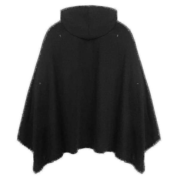 Unisex Casual Hætte Cape Mode Frakke Hætte Pullover Med Lommer