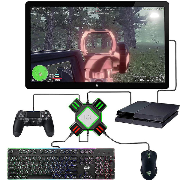 Gamepad til tastatur og mus konverter Adapterbokser Kabelledning kompatibel med Nintendo Switch/ Xbox One/ Ps4/ Ps3/ Pc