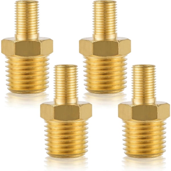Luftfylleradapter, Messing Luftslangeadapter 1/4\" NPT (M) til Standardventil (M)