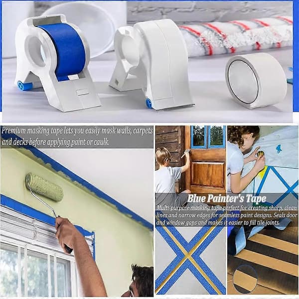 Malertapeapplikator, malertapedispenser, 1 rull tape for listverk