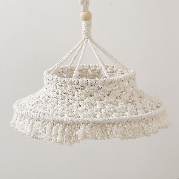 Macrame lampskärm Boho hängande taklampa cover Modernt kontor