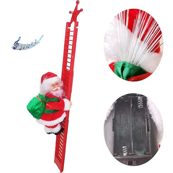 Julemandens klatrestige Elektrisk julemands klatrestige-dekoration