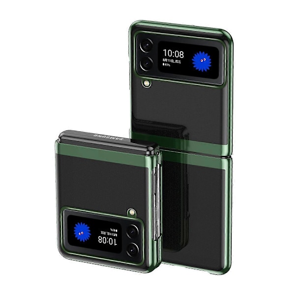 Selkeä kotelo Samsung Galaxy Z Flip3 5G:lle, Luksuspinnoitettu Taittuva Kotelo Ohut Kova PC Iskunvaimennus Suojaava Puhelimen Kotelo