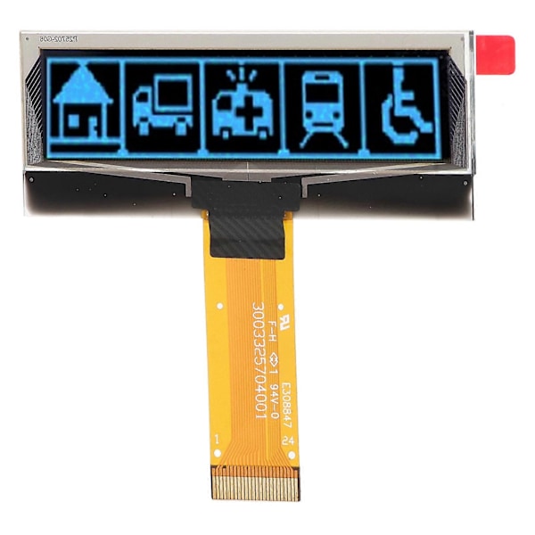 Organisk lysdiode-displaymodul 2.23in 123x32 oppløsning SSD1305 SPI IIC grensesnitt 24 pinners skjermmodul blå YEMAA