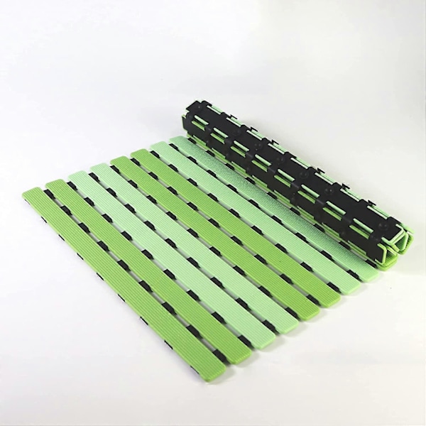 Skridsikker Bademåtte | Gulvmåtte med Drænhul | Badekar Måtte | Brusemåtte med 118 Sugekopper, 40x63cm 15.6 x 24.5 in | Dejlige Farver (Grøn)