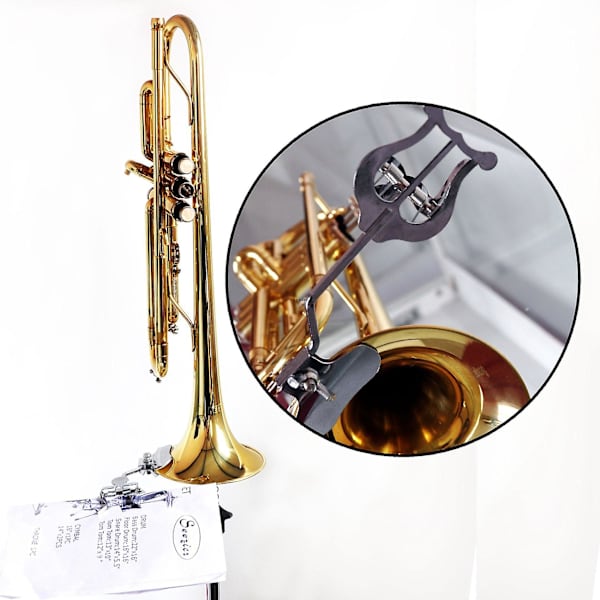 Trompet Notenholder Klips Lyre Notenholder Klemme Metalbelægning Til Trompet Trombon Instrument