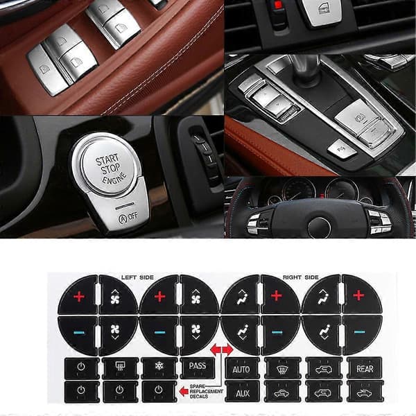 1 st AC Dash Knapp Reparationsdekaler För GMC GMC Fordon - Fixa Förstörda Bleka A/C Centerkontroller Bilstyling