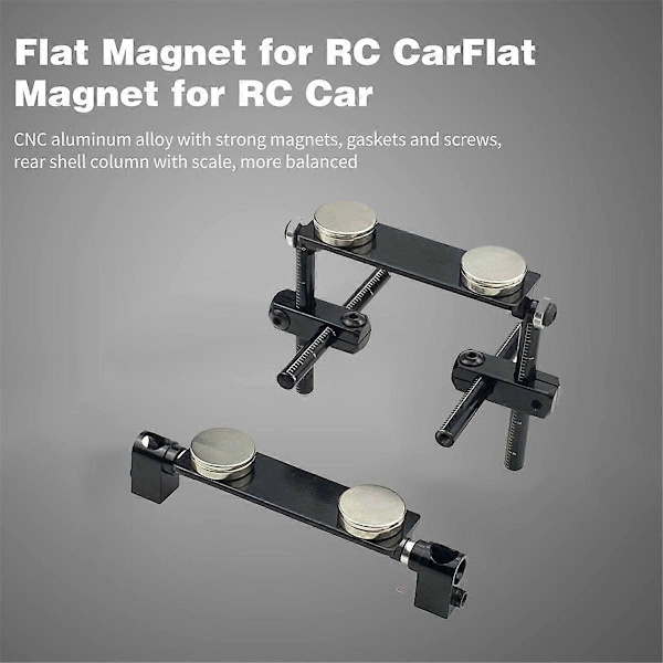 Litteä magneetti RC-auton koriin asennussarjaan TT01 TT02 1/10 RC kilpa-auto Touring Car Musta