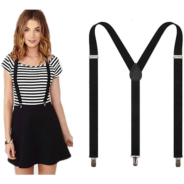 Herrar Byxor Unisex Smalt Stil Y-formade Suspender Elastiska Suspender 25mm Justerbara Elastica