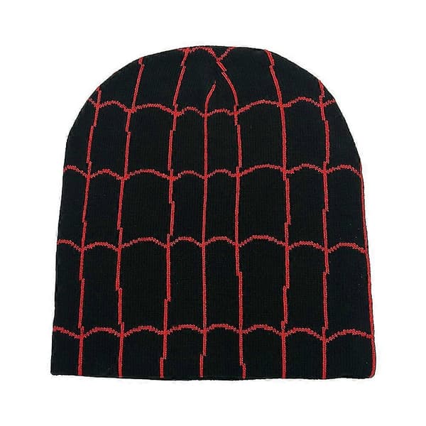 Spider Man Stickad Mössa för Män och Kvinnor, Varm Vintermössa, Cosplay Kostym