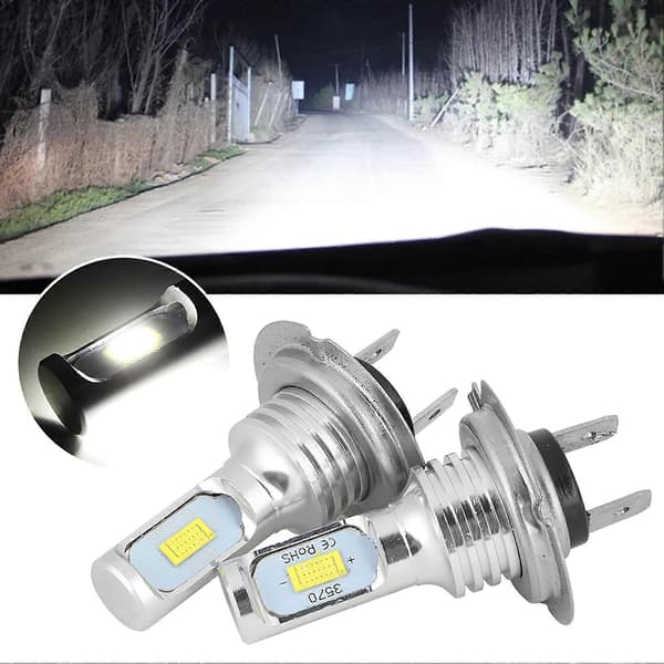 2 st 80W 6000K Universal H7 LED Bildimlampor Vit 12V