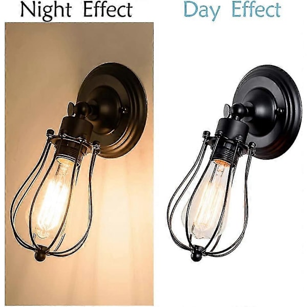 Industriell Vägglampa Inomhusbur Vintage Hänglampa