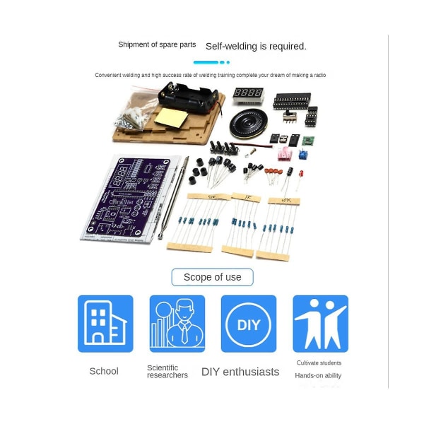 -017a Rda5807s Radiovastaanotinmoduulipaketti Fm Elektroninen Diy-piirit Osat Digitaalinen Putkinäyttö 87-1