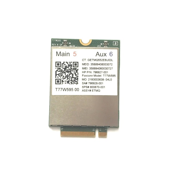 Lt4120 X5 LTE T77W595 796928-001 4G WWAN M.2 150 Mbps Modem för ProBook/EliteBook 820 840 850 745 G3