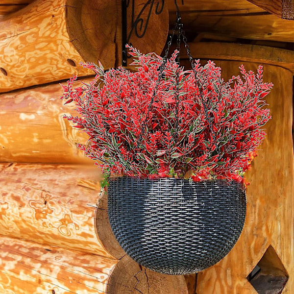 12 buntar konstgjord lavendel UV-beständiga växter utomhus falska blommor buskar