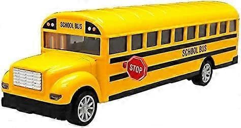 KATEA 1:24 Legering Gul Skolebus Lang Træk Tilbage Musik Lys Børns Legetøjsbil Skolebus Model Legetøj Støbt Køretøjer Gul Bus Legering Træk Tilbage Mod