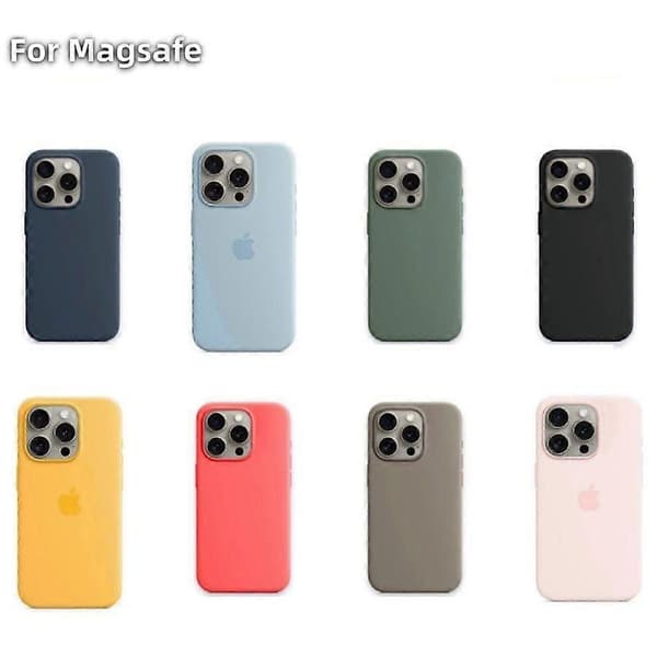 Til iPhone 15 Pro-cover kompatibel med MagSafe flydende silikone telefonbagcover