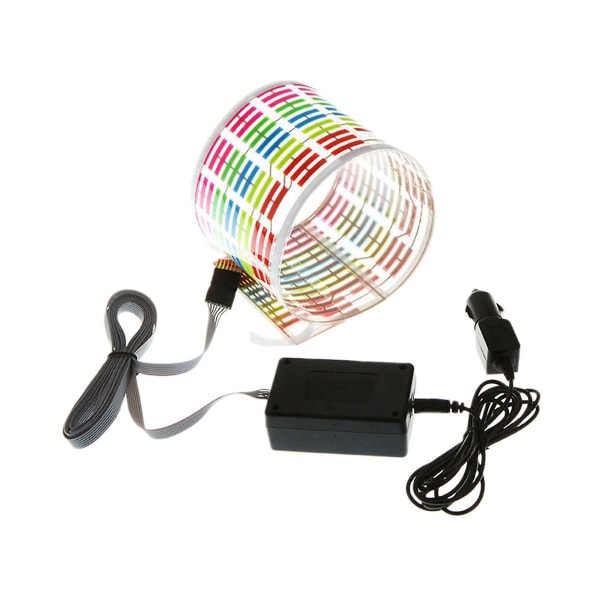 Bil Vindruta LED Ljud Aktiverad Equalizer Bil Neon EL Ljus Musik Rytm Blixt Lampa Sticker med