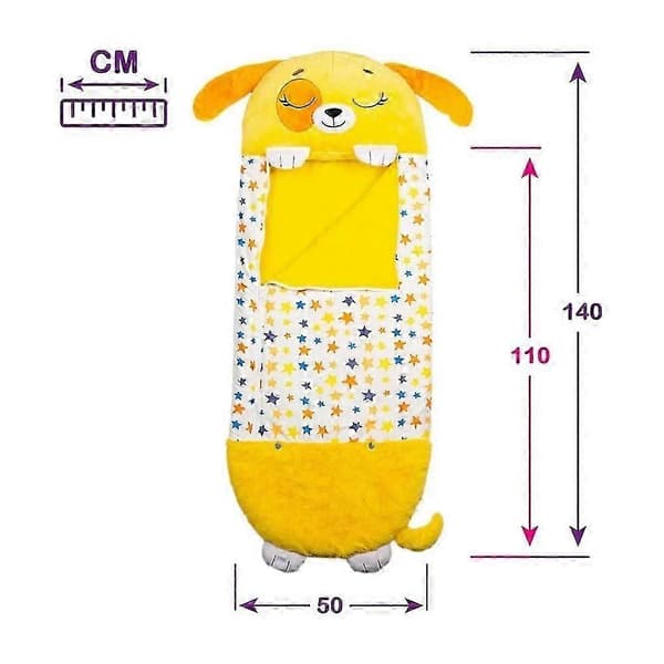 \"Barnsovsäck - gul - liten storlek 135*50cm\"