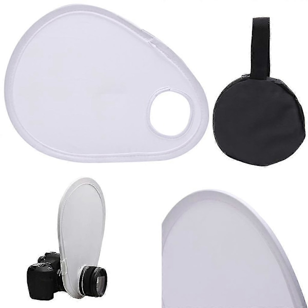 Universal Vikbar Fotoblixtlins Diffusor Reflektor För Dslr Slr Kamera