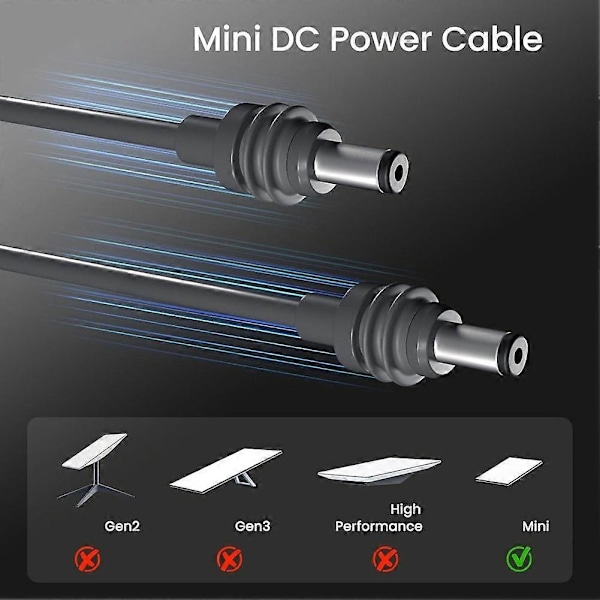 Mini-virtalähteen kaapeli, Mini-kaapelin korvaava virtakaapeli Mini Power DC B:lle