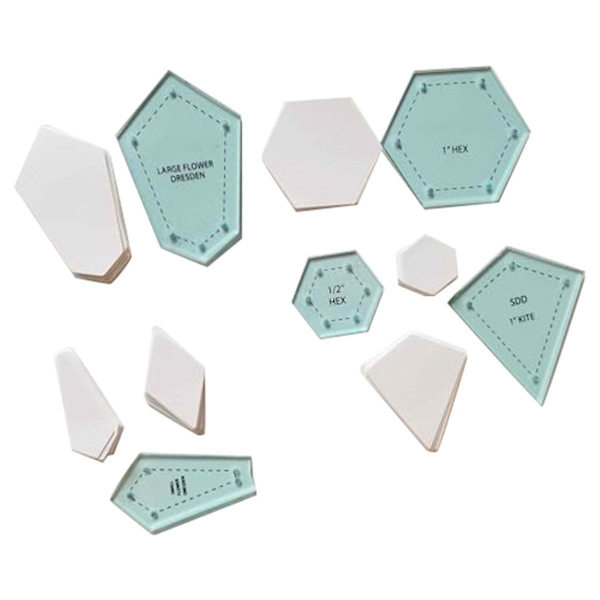 300 Stykker Papir Patchwork Former Akryl Quilt Skabelon Quilting Patchwork Patchwork Håndværk Syning