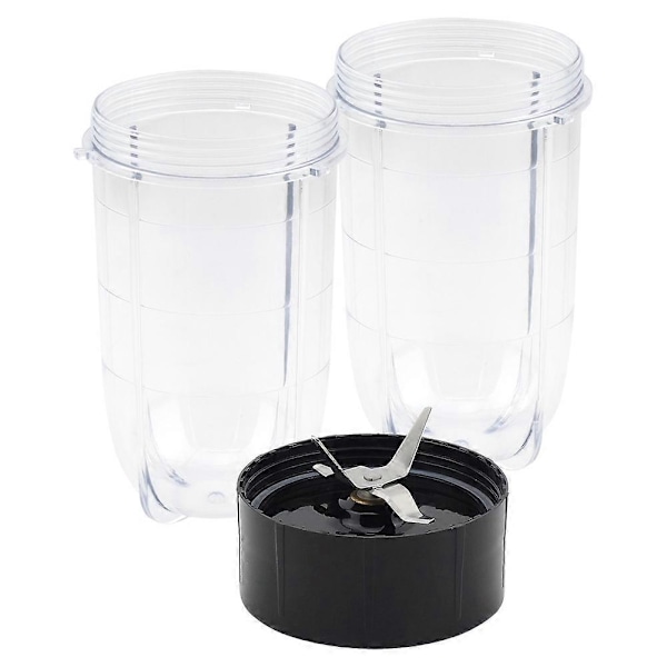 Ersättningsblad + 2 st 16Oz Kopp Set för , Kompatibel med 250W MB1001 Blender