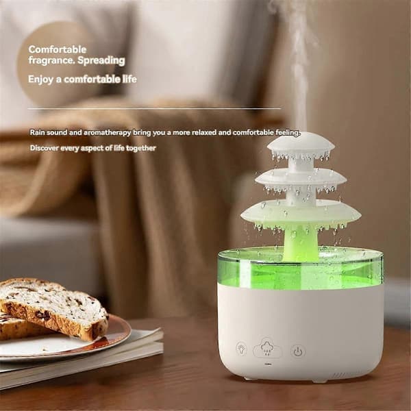 Relax Cloud Rain Diffuser Luftfuktare Regndroppe Aromaterapimaskin Ultraljuds Atomisering Luftfuktare