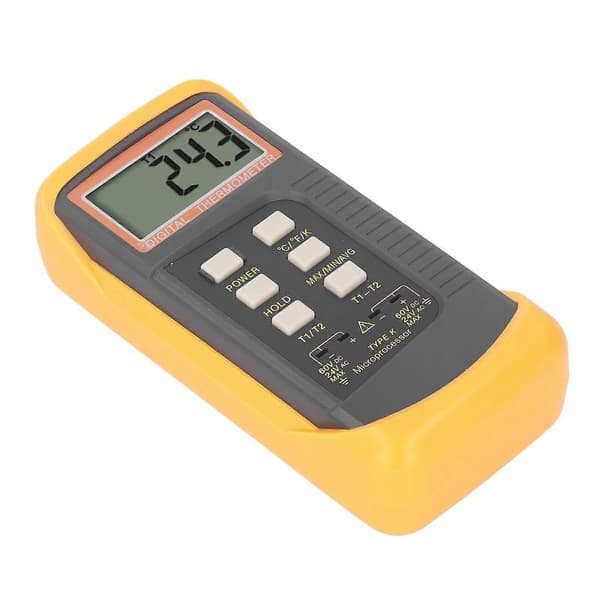 Digital K-typ Termometer Kontakt Dubbel Probe Temperaturmätare ?50.0?1370 Grader DC60V AC24V Termoelementingång YEMAA