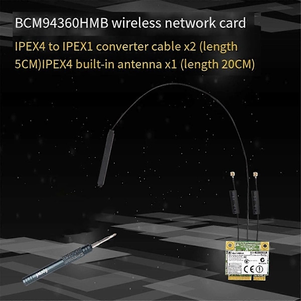 Broadcom Chip NIC BCM94360HMB Notebook Gigabit AC1300M Bluetooth 4.0 Trådlöst NIC PCI-E Gränssnitt NIC,B