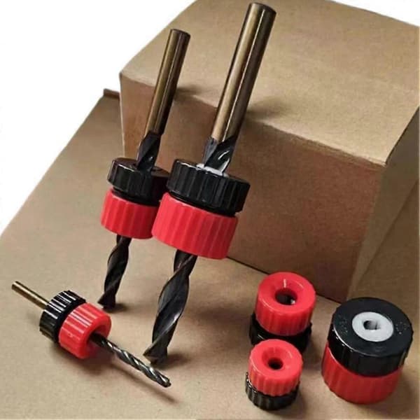 3-pack Justerbart Borrstopp 3-13mm Borrstoppkrage för Träbearbetning Snickerier