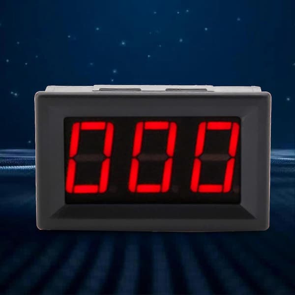 3-cifret LED Digital Amperemeter Strøm Måler Panel Mikrojustering DC0-1A (Rød)