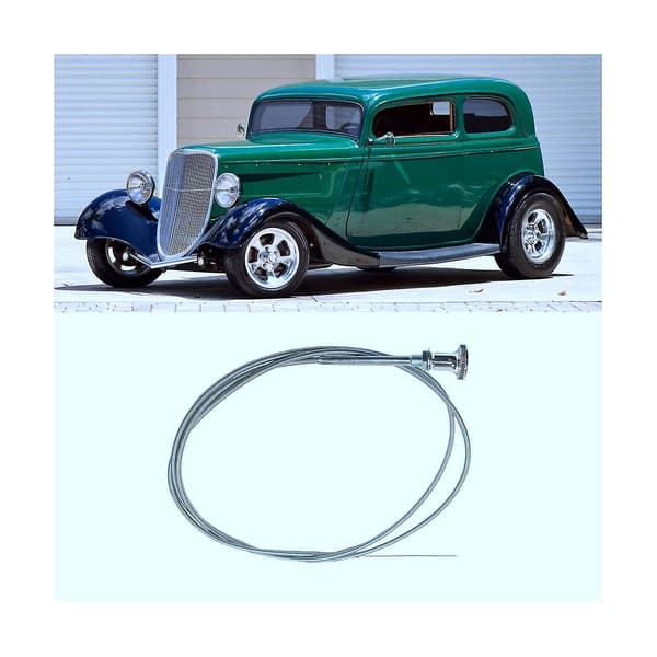 Chrome Universal 6 fot gassvaier for Hot Rod
