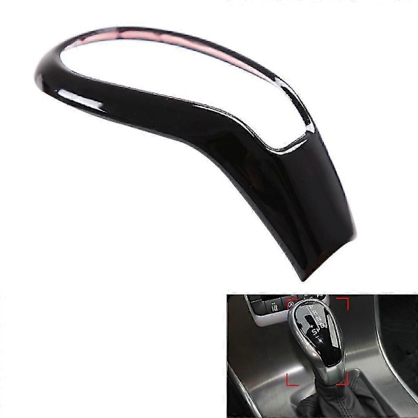 Blank Svart Växelspaksknopp Skydd Trim För Volvo Xc60 V40 V60
