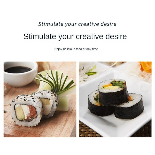 Sushi Maker Mold Sylindrisk DIY Sushi-sett Kjøkken Sushi Verktøy for Sushi Matlaging Ruller Risball Maker