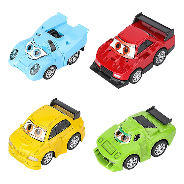 Mini Plastic Kids Children Cartoon Pull Back Simulated Diecast Car Model Toy Set