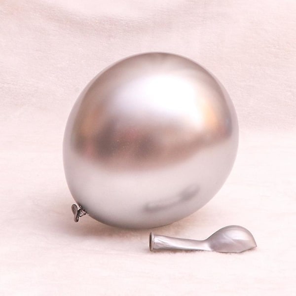 100 st 10 tums metallfärgade latexballonger Tjock krom Helium Air Glossy Metal Pearl Balloon Glo