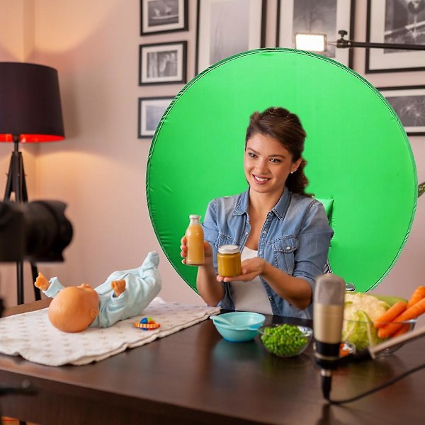 Ryglæn Grøn Skærm Polyester Grøn Skærm Baggrunde Fotografi Baggrund Foldbart Grønt Panel Baggrund