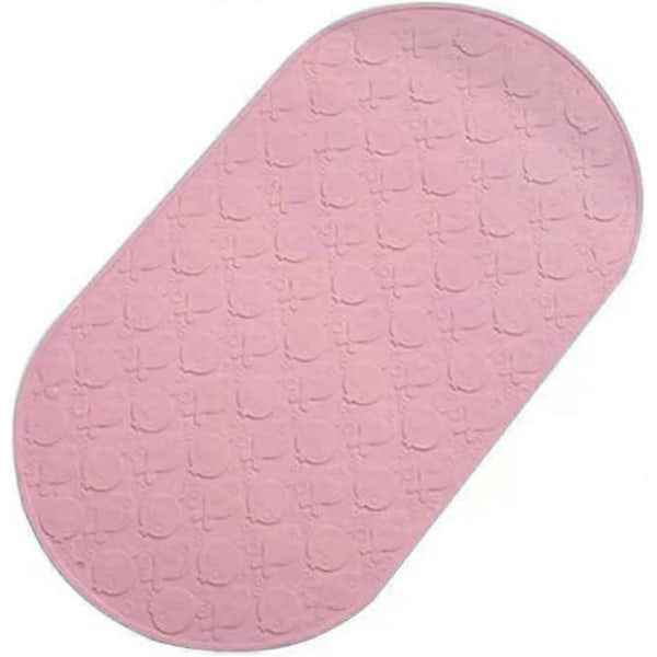 Baby Bade Matte Sklisikker, Oval Badekar Matte med Sterke Sugekopper, Baderom Dusj Matte Mach