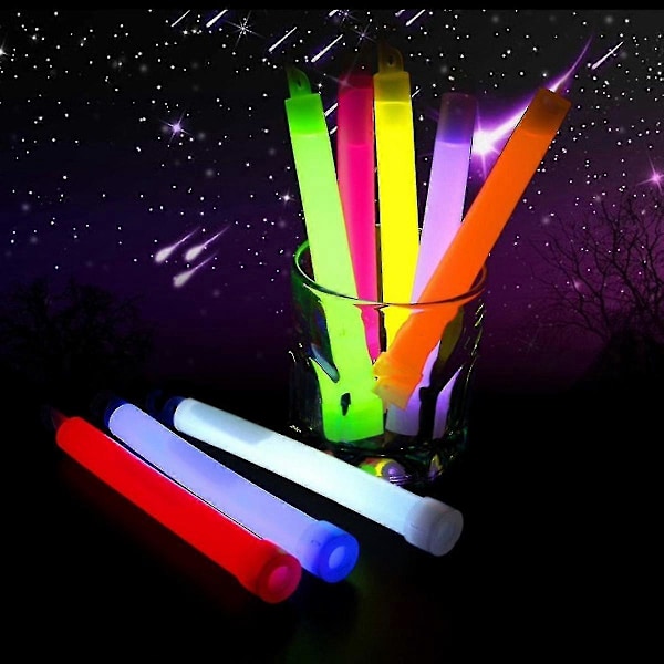 36 Ultra Bright Glow Sticks Plus - Bulk Pack Industriel Kvalitet - 6 Tommer Vandtæt Glow Stick - 12 Timers Varighed - Blandede Farver - Bøj, Ryst
